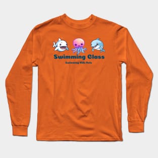 swimming class, swim kids rule, sea animals v6 Long Sleeve T-Shirt